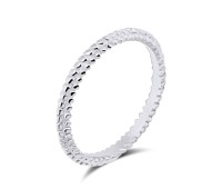 Beautiful Block Silver Ring NSR-497